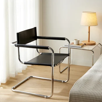 Офисное Скандинавское Обеденное кресло Дизайнерский Эргономичный Игровой обеденный стул с подлокотником Современная Кожаная мебель для балкона Silla Comedor LK50CY
