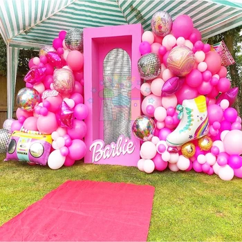 Подгонянная коробка фото куклы украшения воздушного шара размера взрослых розовая изготовленная на заказ для фотосессии партии
