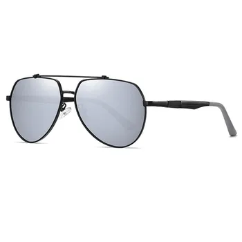 Поляризованные солнцезащитные очки в легкой модной металлической оправе для защиты от солнца