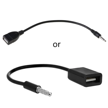 Портативный кабель-конвертер 3,5 мм в USB для подключения к интерфейсу Aux автомобильного W3JD