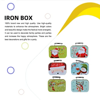 Рождественская коробка Металлические коробки Мультяшные прямоугольные контейнеры для хранения девочек