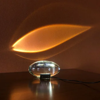 Свет заката спальня небесный глаз свет заката Итальянский дизайнер кристалл гостиная проекционная атмосфера настольная лампа