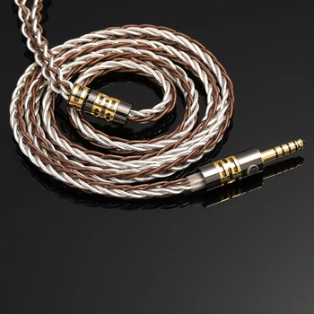 Семиструнный кабель для акустических наушников Lyre, усовершенствованный кабель из цинково-медного сплава с посеребренным покрытием, 3.5/2.5/4.4 мм MMCX/0,78 мм QDC/N5005