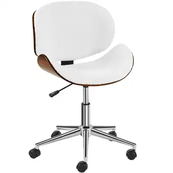 Современное Офисное кресло без подлокотников SmileMart для домашнего офиса, белый