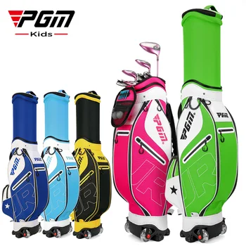Сумка для гольфа PGM для мальчиков и девочек, молодежная авиационная сумка, телескопическая сумка для мяча, крышка со шкивом
