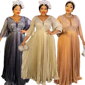 Элегантные африканские платья для женщин, Летние африканские кружевные свадебные платья для вечеринок, Макси-длинное платье, Женская Традиционная африканская одежда