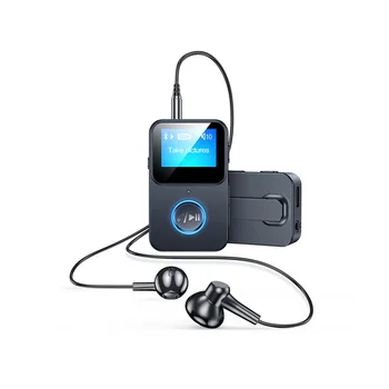 Bluetooth-совместимый Адаптер аудиоприемника 5.0 Bluetooth MP3-плеер с экраном Поддерживает дистанционное управление фотосъемкой