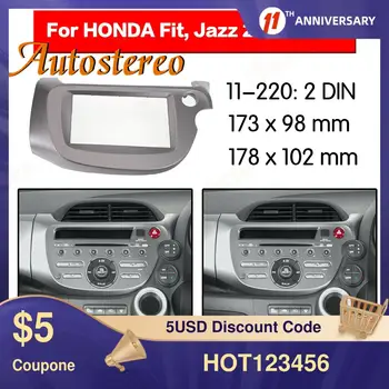 Рамка, панель, Верхняя Радио Панель для Honda Fit Jzaa 2008-2013, стереофоническая панель, приборная панель, CD-накладка, Установочная рамка, Комплект